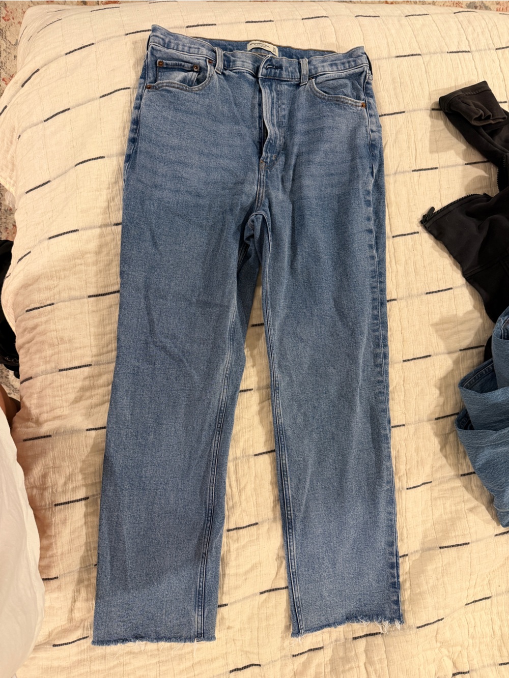 Abercrombie & Fitch Blue Denim Jeans with Contrast Stitching